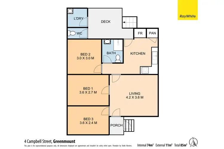 Floorplan of Homely house listing, 4 Campbell Street, Greenmount QLD 4359