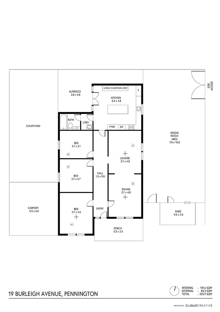 Floorplan of Homely house listing, 19 Burleigh Avenue, Pennington SA 5013