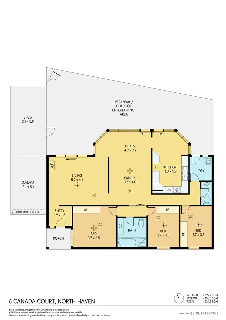 Floorplan of Homely house listing, 6 Canada Court, North Haven SA 5018