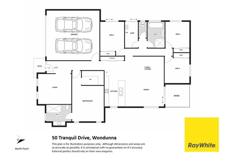 Floorplan of Homely house listing, 50 Tranquil Drive, Wondunna QLD 4655