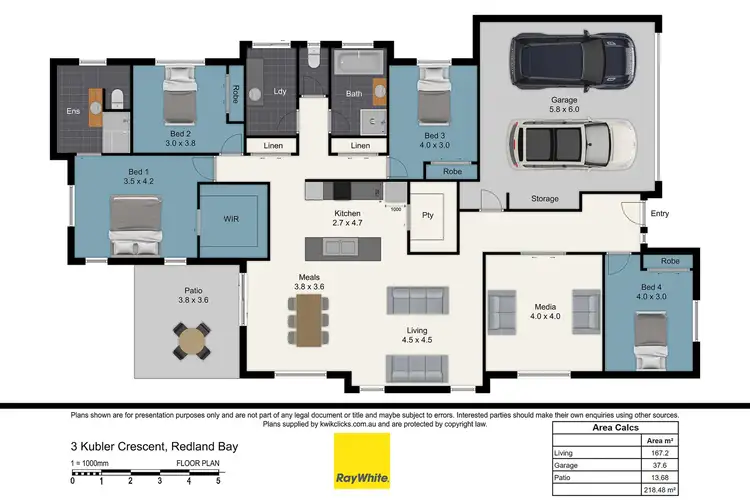 Floorplan of Homely house listing, 3 Kubler Crescent, Redland Bay QLD 4165