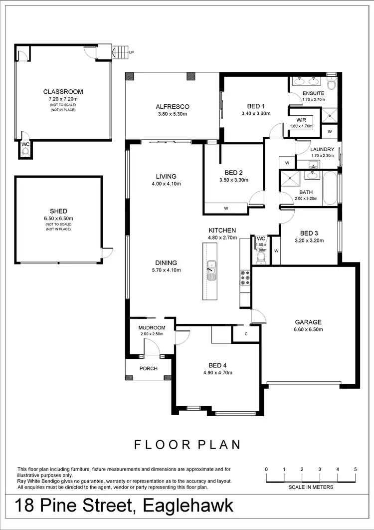 Floorplan of Homely house listing, 18 Pine Street, Eaglehawk VIC 3556