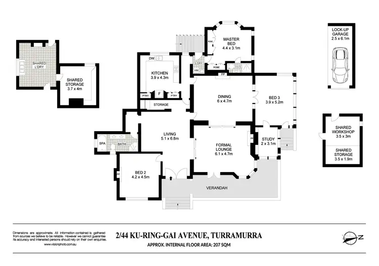 Floorplan of Homely apartment listing, 2/44 Ku-Ring-Gai Avenue, Turramurra NSW 2074