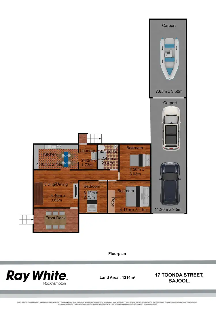 Floorplan of Homely house listing, 17 Toonda Street, Bajool QLD 4699