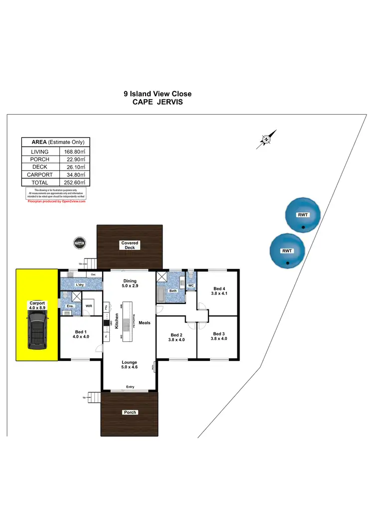 Floorplan of Homely house listing, 9 Island View Close, Cape Jervis SA 5204