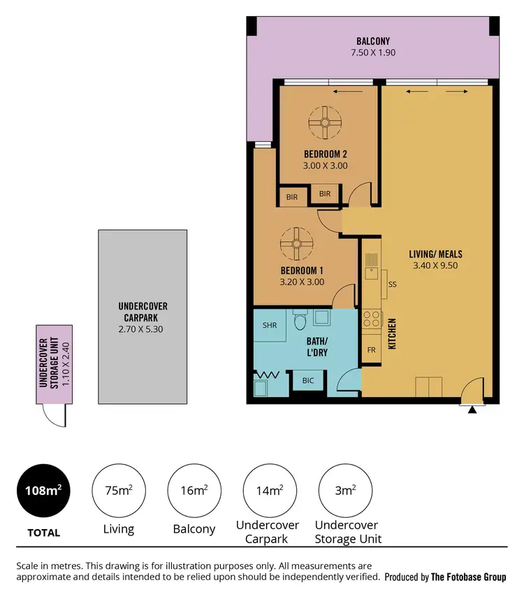 Floorplan of Homely apartment listing, 311/301 St Clair Avenue, St Clair SA 5011