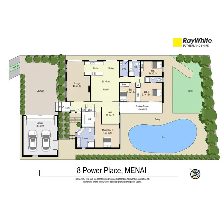 Floorplan of Homely house listing, 8 Power Place, Menai NSW 2234