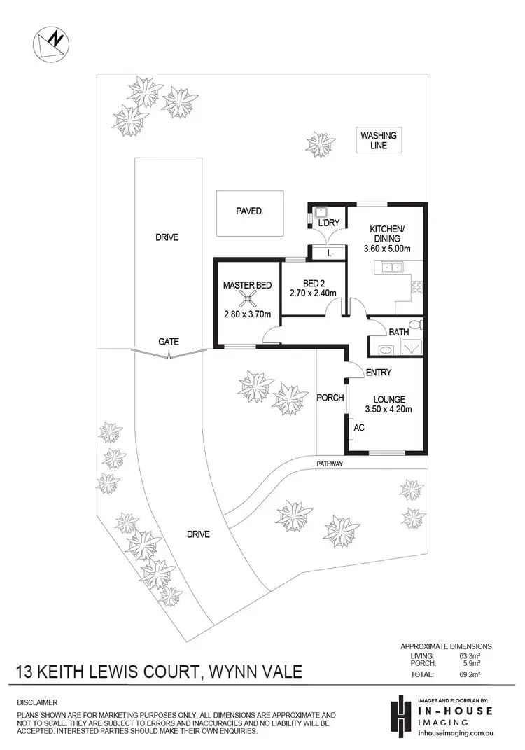 Floorplan of Homely house listing, 13 Keith Lewis Court, Wynn Vale SA 5127