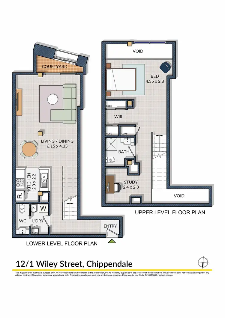 Floorplan of Homely unit listing, 12/1 Wiley Street, Chippendale NSW 2008