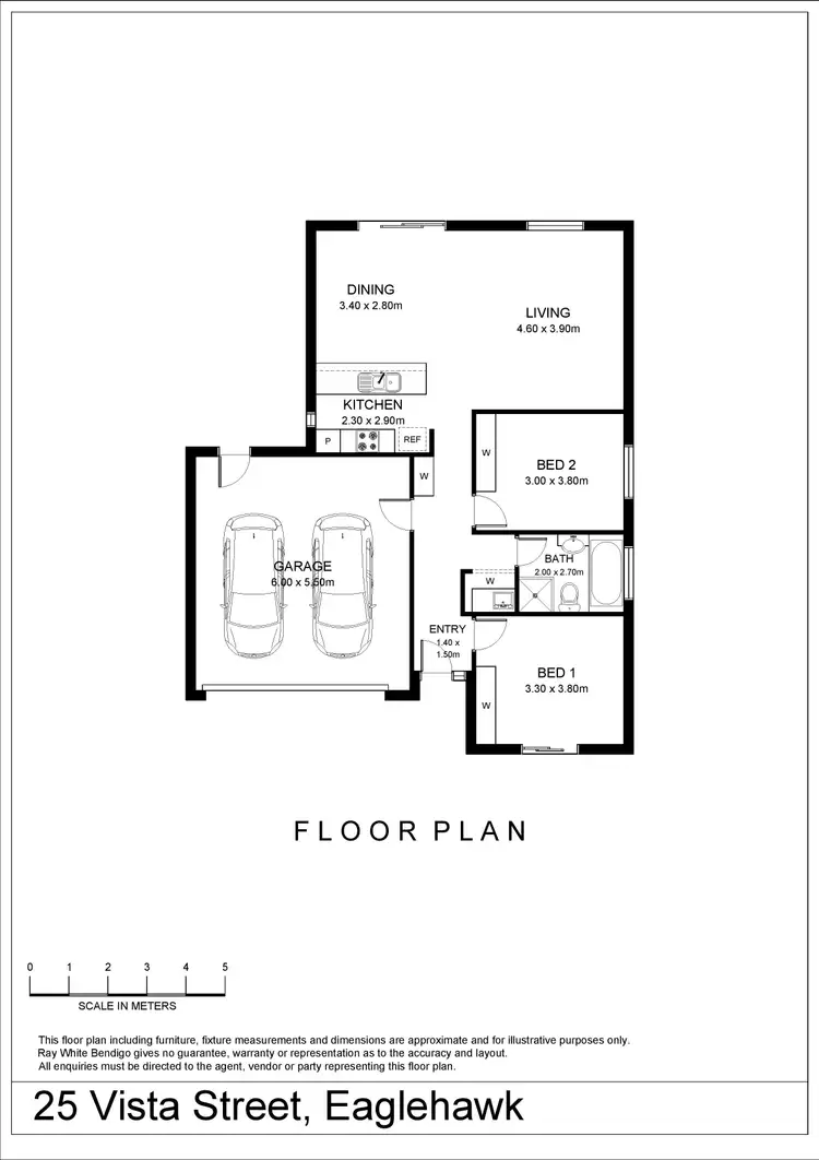 Floorplan of Homely house listing, 25 Vista Street, Eaglehawk VIC 3556