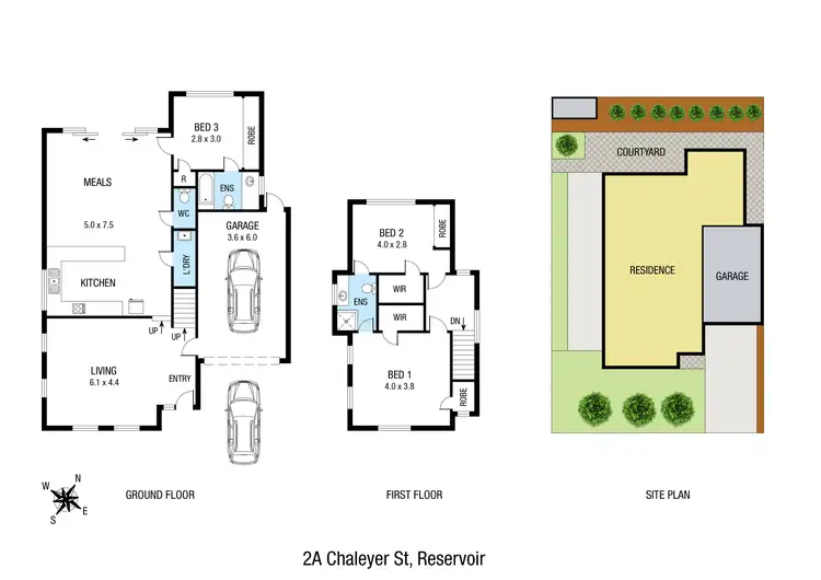 Floorplan of Homely townhouse listing, 2A Chaleyer Street, Reservoir VIC 3073