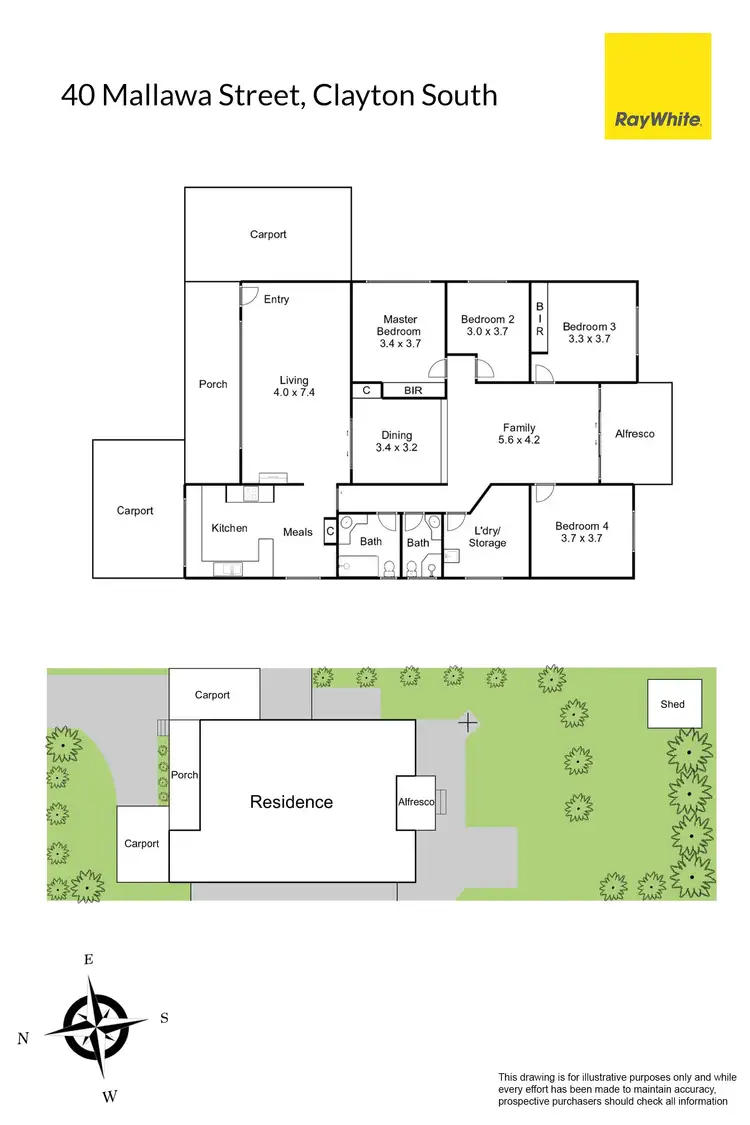Floorplan of Homely house listing, 40 Mallawa Street, Clayton South VIC 3169