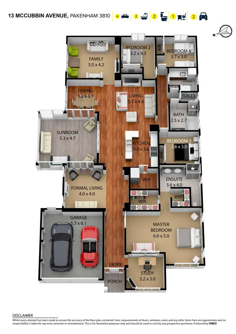 Floorplan of Homely house listing, 13 Mccubbin Avenue, Pakenham VIC 3810