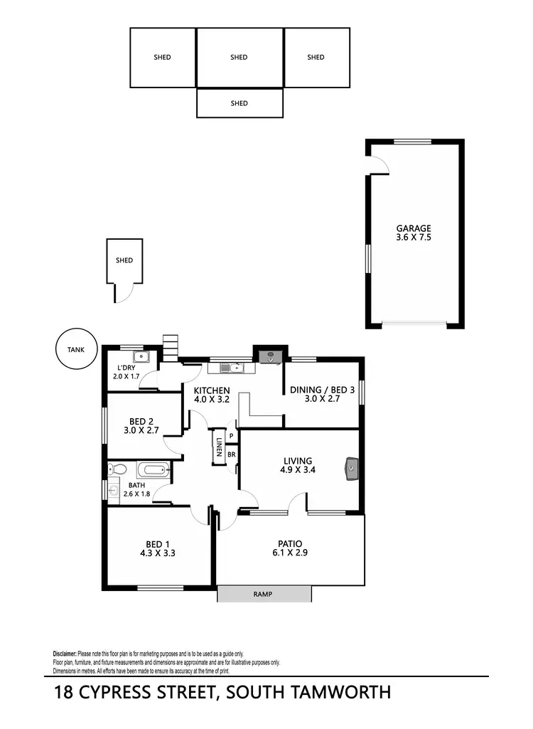 Floorplan of Homely house listing, 18 Cypress Street, Tamworth NSW 2340