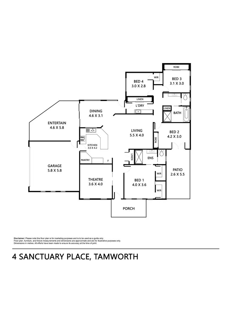 Floorplan of Homely house listing, 4 Sanctuary Place, Tamworth NSW 2340