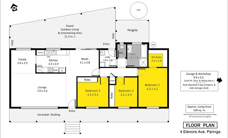 Floorplan of Homely house listing, 4 Elenore Avenue, Paringa SA 5340