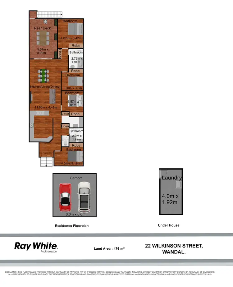 Floorplan of Homely house listing, 22 Wilkinson Street, Wandal QLD 4700