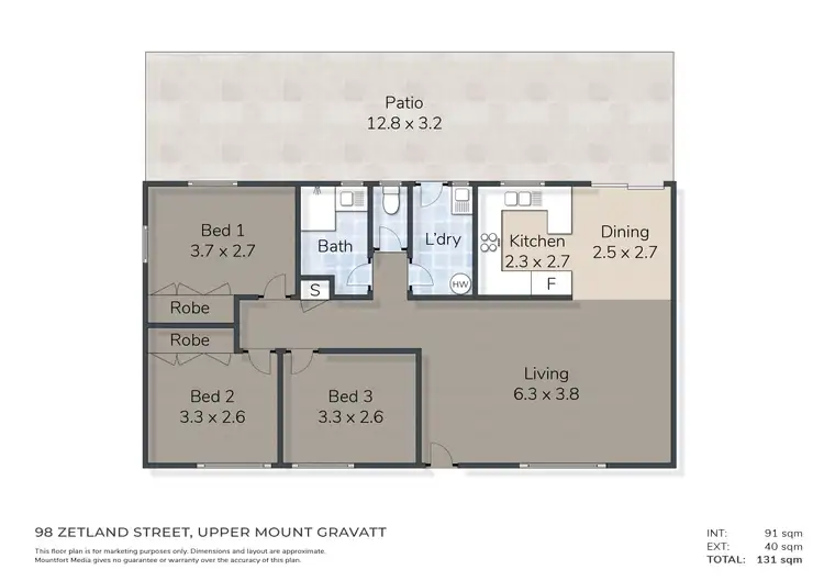 Floorplan of Homely house listing, 98 Zetland Street, Upper Mount Gravatt QLD 4122