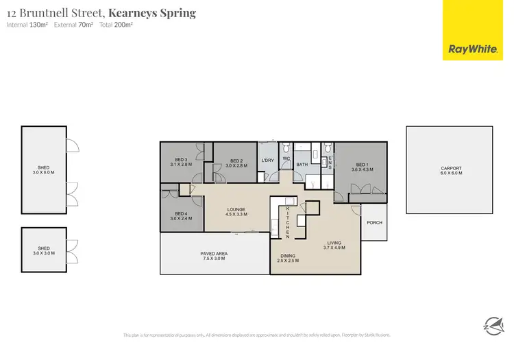 Floorplan of Homely house listing, 12 Bruntnell Street, Kearneys Spring QLD 4350