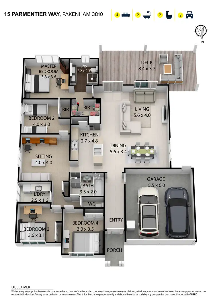 Floorplan of Homely house listing, 15 Parmentier Way, Pakenham VIC 3810