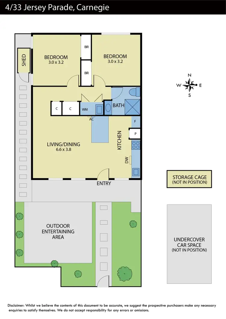 Floorplan of Homely apartment listing, 4/33 Jersey Parade, Carnegie VIC 3163
