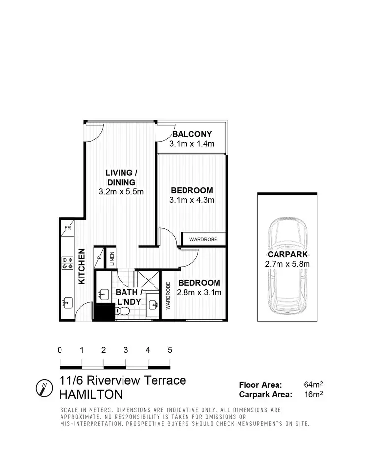 Floorplan of Homely apartment listing, 11/6 Riverview Terrace, Hamilton QLD 4007