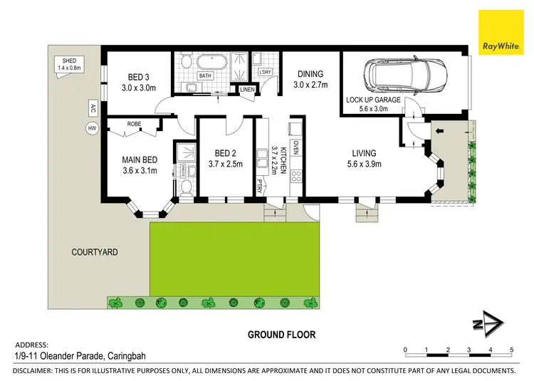 Floorplan of Homely villa listing, 1/9-11 Oleander Parade, Caringbah NSW 2229