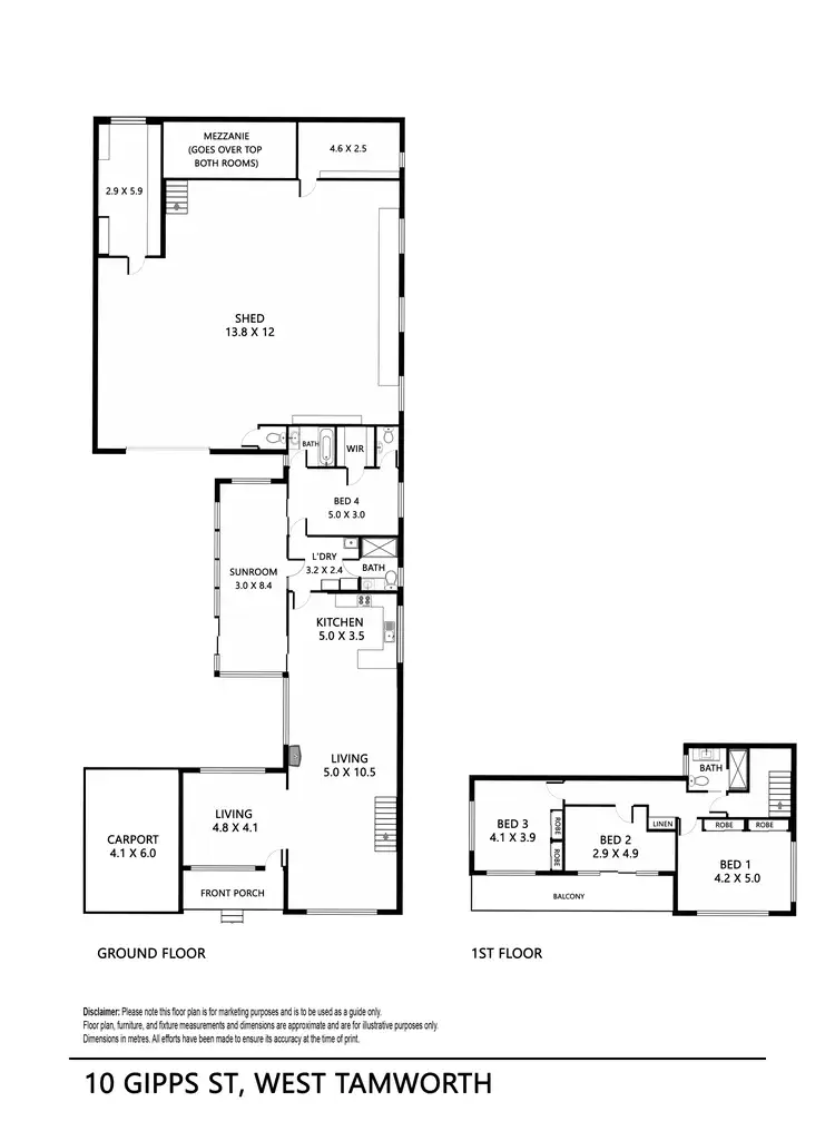 Floorplan of Homely house listing, 10 Gipps Street, Tamworth NSW 2340