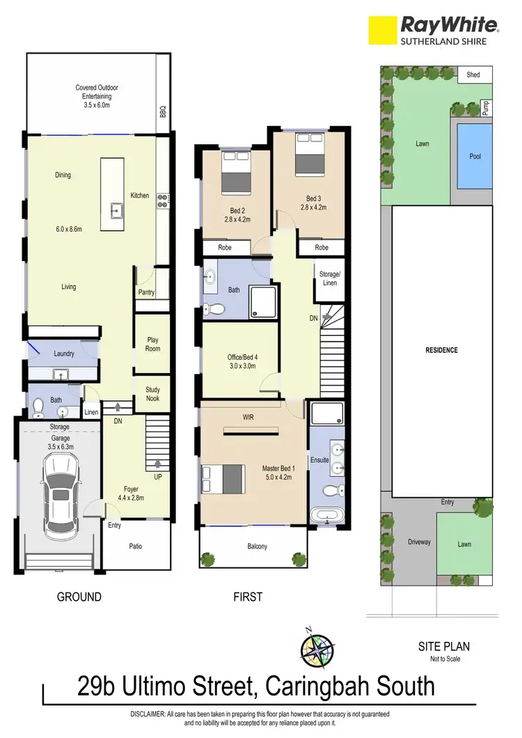 Floorplan of Homely semi-detached listing, 29B Ultimo Street, Caringbah South NSW 2229