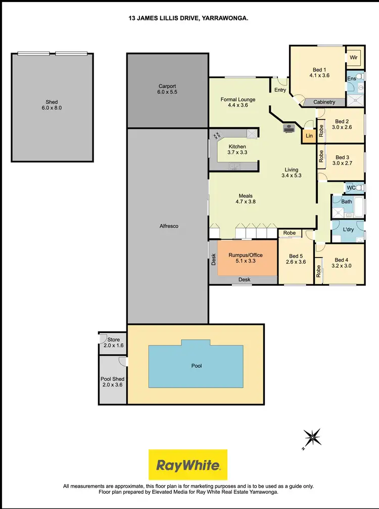 Floorplan of Homely house listing, 13 James Lillis Drive, Yarrawonga VIC 3730