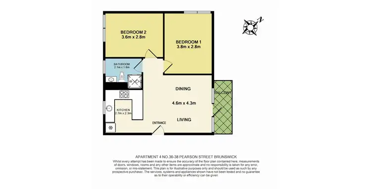 Floorplan of Homely apartment listing, 4/36-38 Pearson Street, Brunswick West VIC 3055