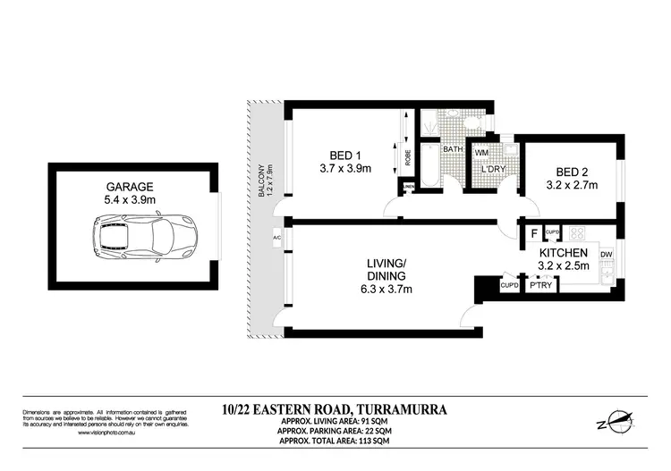 Floorplan of Homely apartment listing, 10/22 Eastern Road, Turramurra NSW 2074