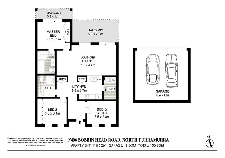 Floorplan of Homely apartment listing, 9/406 Bobbin Head Road, Turramurra NSW 2074