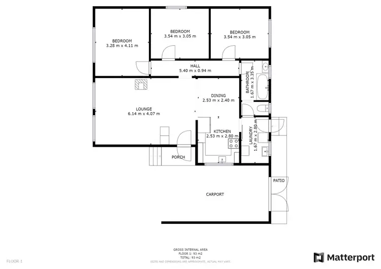 Floorplan of Homely house listing, 14 Bruton Grove, Swan Hill VIC 3585