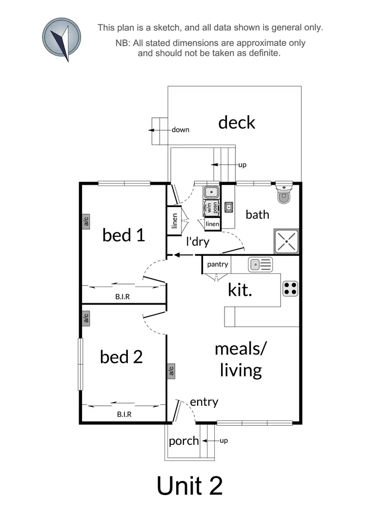 Floorplan of Homely unit listing, U2/2 Henty Court, Croydon VIC 3136