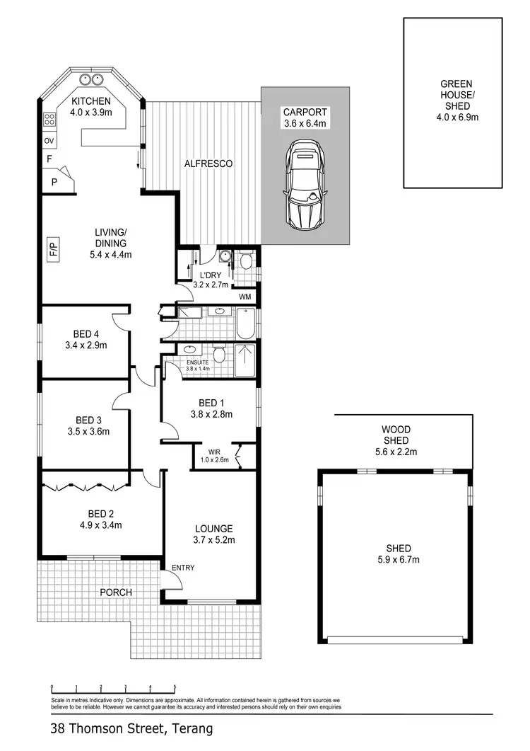 Floorplan of Homely house listing, 38 Thomson Street, Terang VIC 3264
