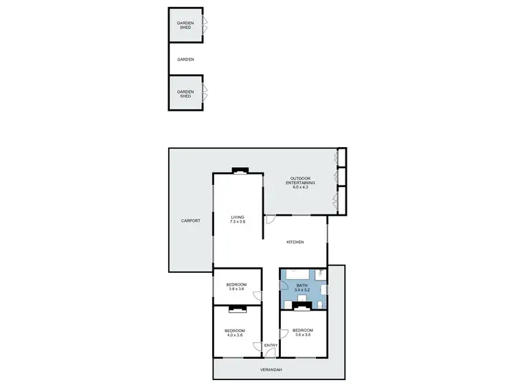 Floorplan of Homely house listing, 16 Cunningham Street, Benalla VIC 3672