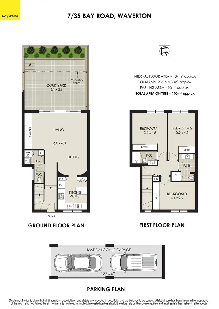 Floorplan of Homely townhouse listing, 7/35 Bay Road, Waverton NSW 2060