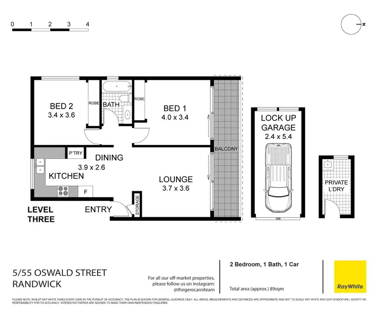 Floorplan of Homely apartment listing, 5/55 Oswald Street, Randwick NSW 2031