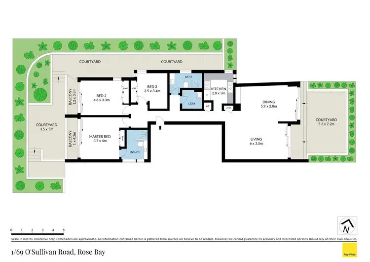 Floorplan of Homely apartment listing, 1/69 O'Sullivan Road, Rose Bay NSW 2029