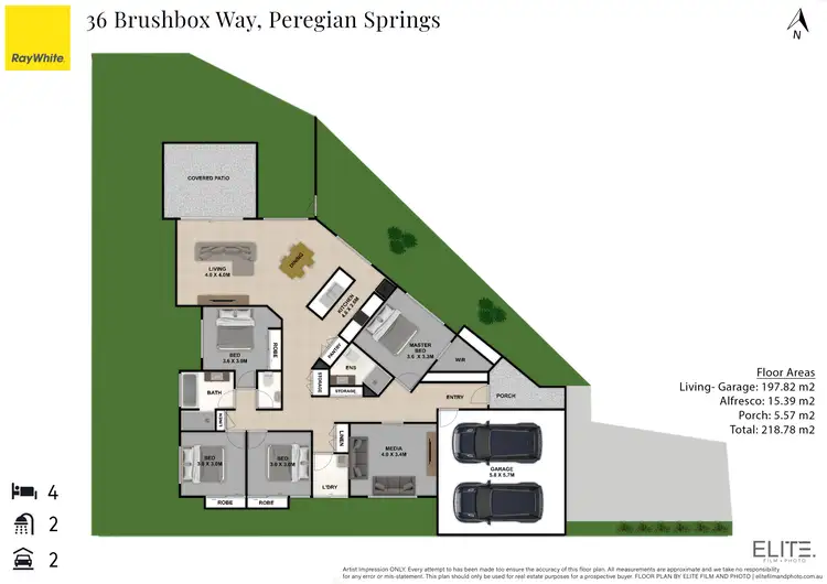 Floorplan of Homely house listing, 36 Brushbox Way, Peregian Springs QLD 4573