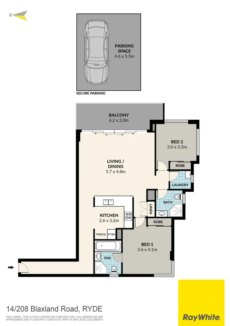 Floorplan of Homely apartment listing, 14/208-214 Blaxland Road, Ryde NSW 2112