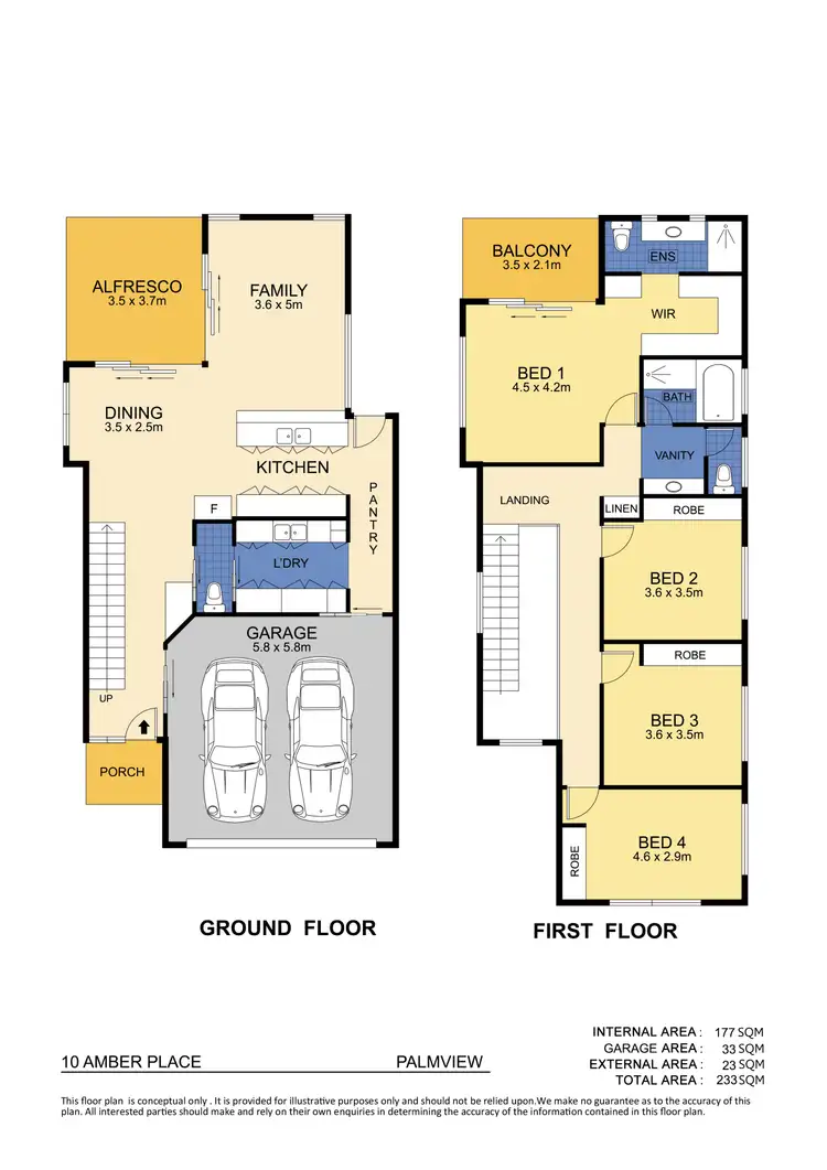 Floorplan of Homely house listing, 10 Amber Place, Palmview QLD 4553