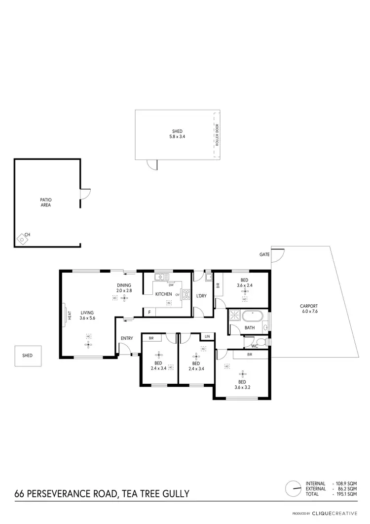 Floorplan of Homely house listing, 66 Perseverance Road, Tea Tree Gully SA 5091