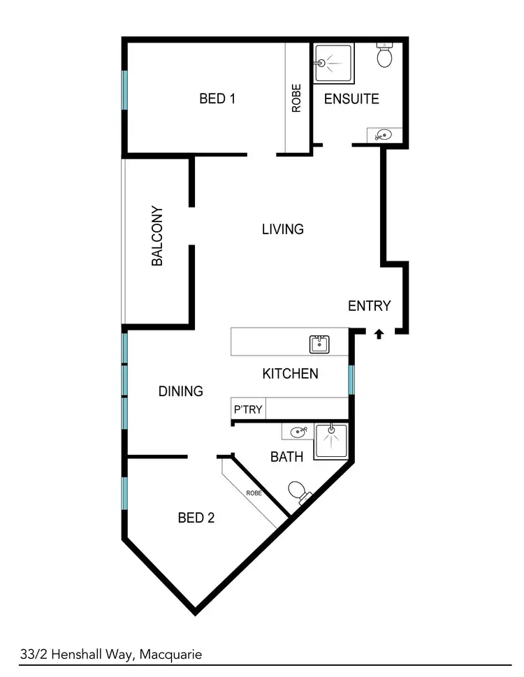 Floorplan of Homely apartment listing, 33/2 Henshall Way, Macquarie ACT 2614