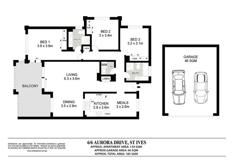 Floorplan of Homely apartment listing, 6/6 Aurora Drive, St Ives NSW 2075