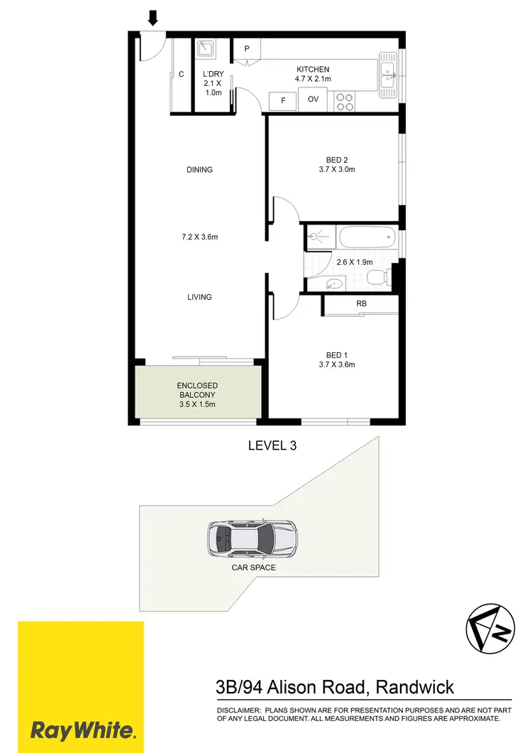 Floorplan of Homely apartment listing, 3B/94 Alison Road, Randwick NSW 2031
