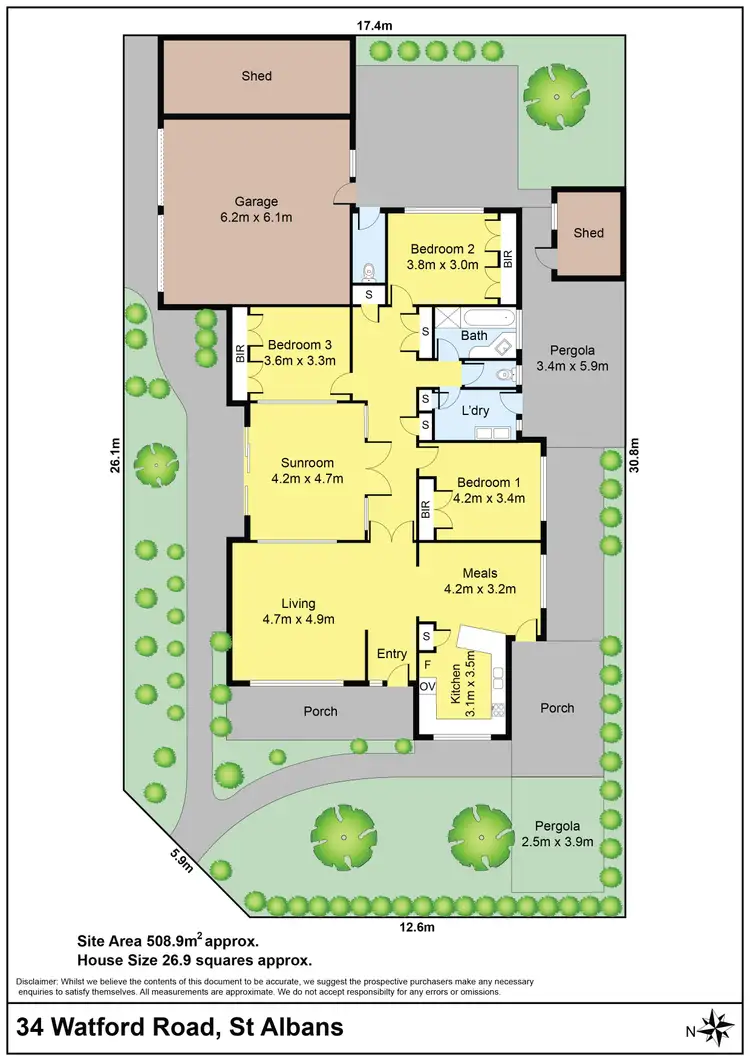 Floorplan of Homely house listing, 34 Watford Road, St Albans VIC 3021