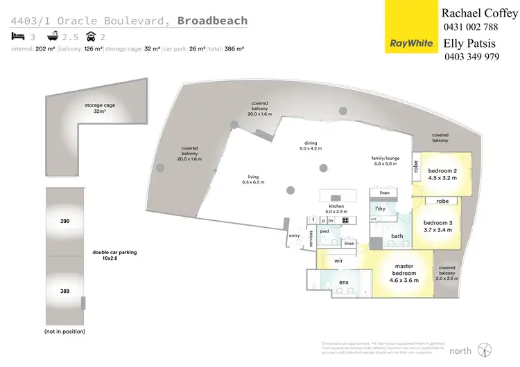Floorplan of Homely apartment listing, 4403/1 Oracle Boulevard, Broadbeach QLD 4218