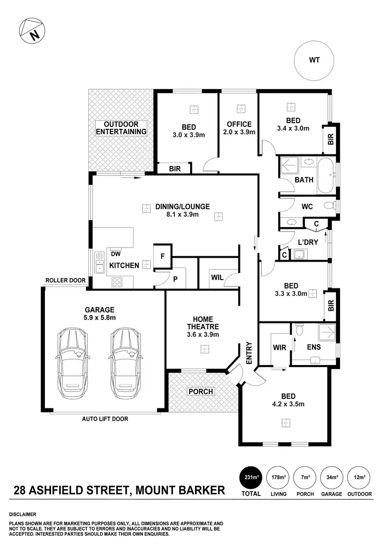 Floorplan of Homely house listing, 28 Ashfield Street, Mount Barker SA 5251